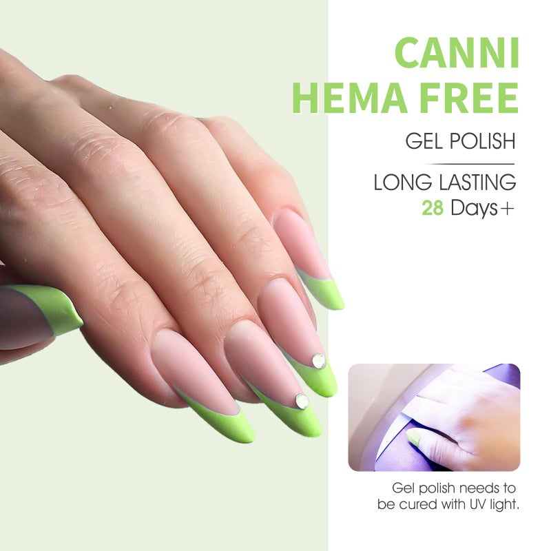 CANNI 6Pcs 9ml Pastel Gel Nail Polish Set- Pink Green Gel Polish Kit Candy Colors DIY at Home Salon Christmas New Year's Gifts for Girls - Image 5