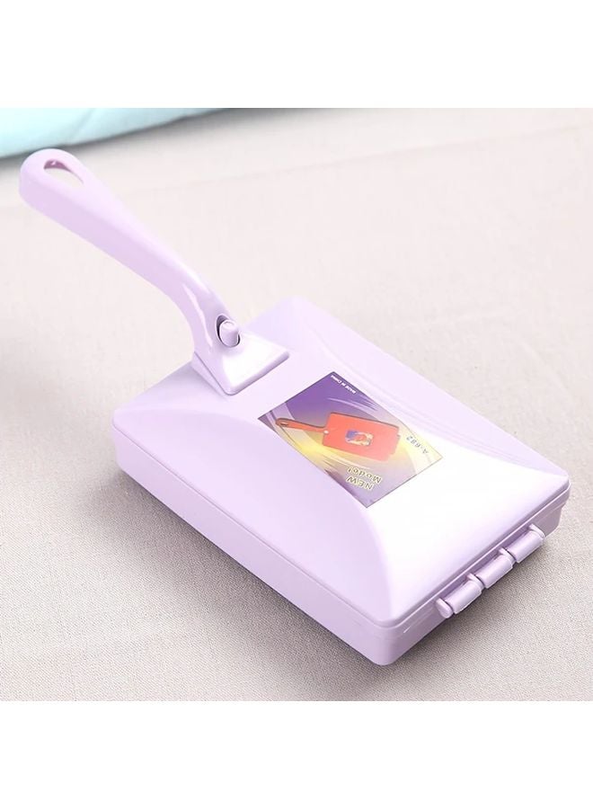 3 In 1 Static Lint Dust Remover Manual Fabric Shaver Brush Purple With Handle - Image 1