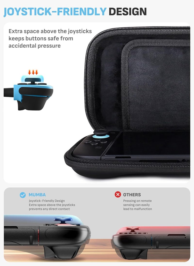 Mumba Carrying Case for Nintendo Switch 2 2025, [Mini Version] Travel Case with 12 Game Cartridge Slot Portable Bag Protective Carry handbag Pouch Shell Accessories [Portable & Lightweight] (Black) - Image 4