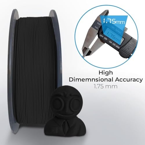 NFIL3D 1KG Net ABS + Raven Black - 3D Printer Filament | Filaments for 3D Printer| 1.75mm| Accuracy - +/- 0.015mm |1000g 3D Filament, 250g Spool & 350g Packaging Weight (Total Weight 1.6KG) - Image 2