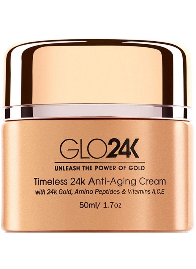 GLO24K UNLEASH THE POWER OF GOLD Glo24K Timeless Antiaging Cream With 24K Gold Potent Peptides And Vitamins Ace And Retinol  - Image 2