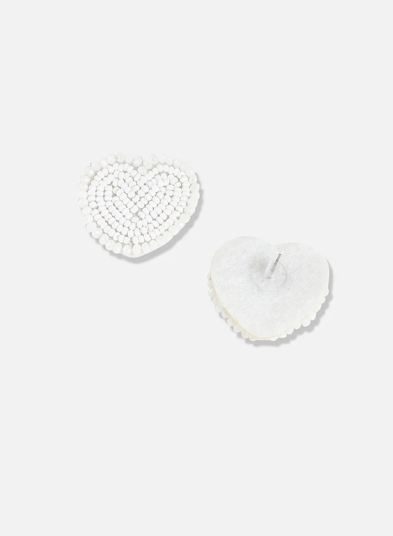 سوهي قرط متدلي بتصميم حجري مطلي بالفضة