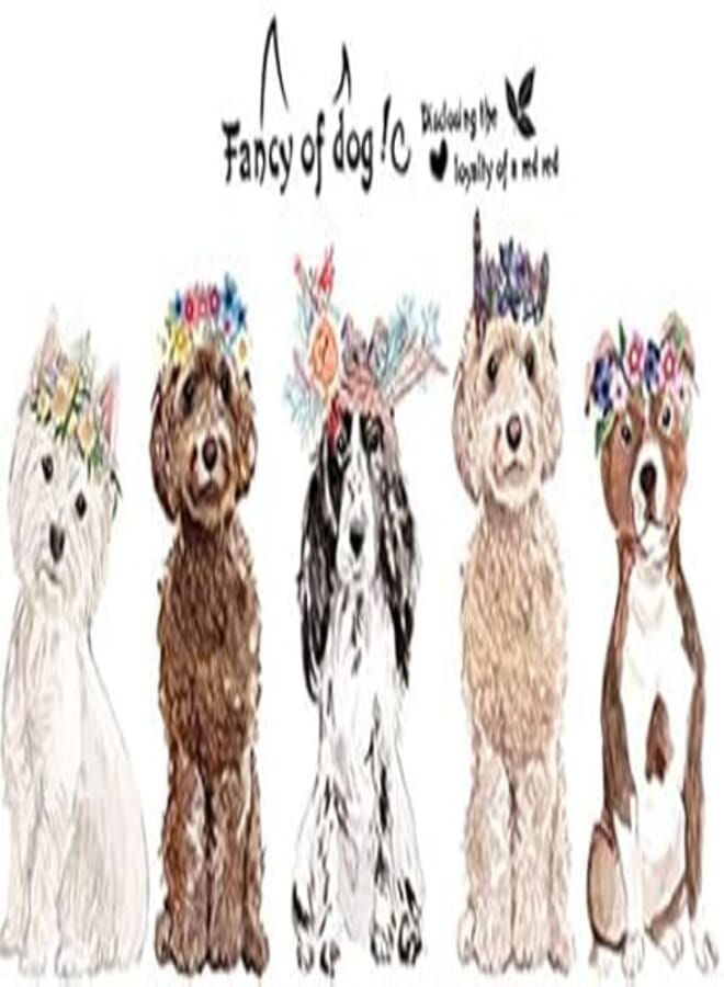 OR Lovely Dog Pattern Removable DIY Wall Sticker, Wall Decal Door Bedroom Home Decor-8QZ0838