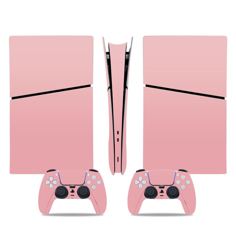 CXWITHY Skin Sticker for PS5 Slim Digital, Full Set Vinyl Decal Cover Wrap for Console and Controller (Pink) - Image 4