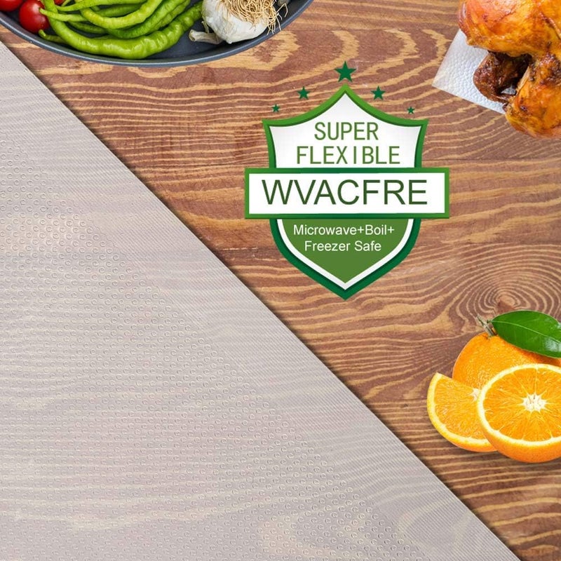 WVacFre أكياس تعبئة وتخزين بالفريزر بحجم 200 بنت، مقاس 6×10 بوصة، مزودة بجهاز ختم بالفراغ، من الدرجة التجارية، خالية من مادة BPA، متينة، مثالية لتخزين الطعام أو لطهي الطعام بطريقة Sous Vide. - Image 3