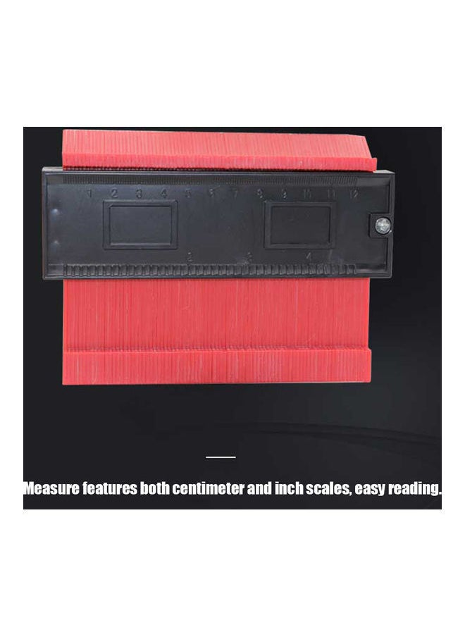 NIBEMINENT - Contour Gauge Measuring Ruler Craftsman Tool For Irregular Shapes Red 27.00 X 2.00 10.00cm - Image 1