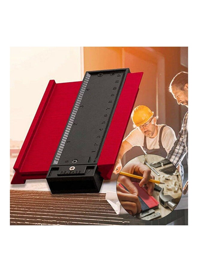 NIBEMINENT - Contour Gauge Measuring Ruler Craftsman Tool For Irregular Shapes Red 27.00 X 2.00 10.00cm - Image 1