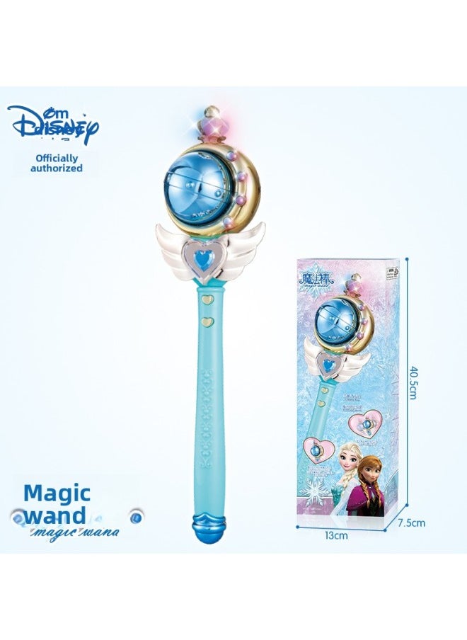 Generic 2022 Disney Magic Wand Frozen Music Glow Magic Toy-Color:Blue Magic Wand + Battery + Screwdriver  - Image 1