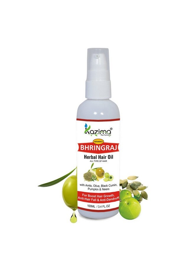 كازيما زيت الشعر العشبي بهرينجراج (بهرينغا) لنمو الشعر ومكافحة تساقط الشعر، 100 مل - Image 1