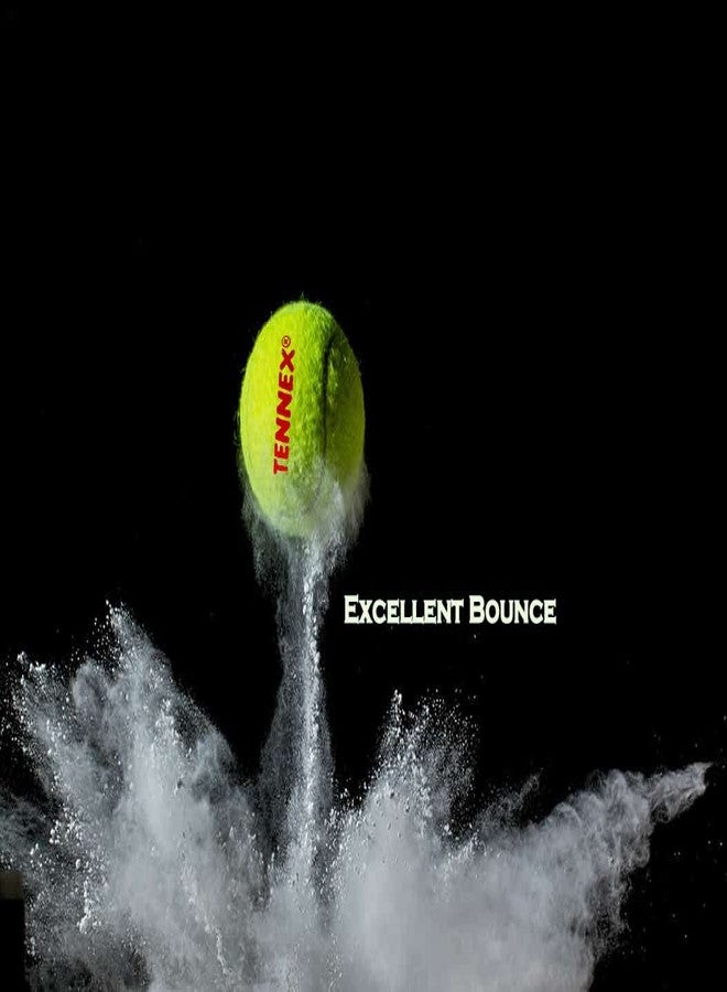 TENNEX Rubber Tennis Ball for Cricket - Lightweight, Durable for Cricket/Tennis Ball Training (Pack of 6, Light/Soft Yellow) - Image 2