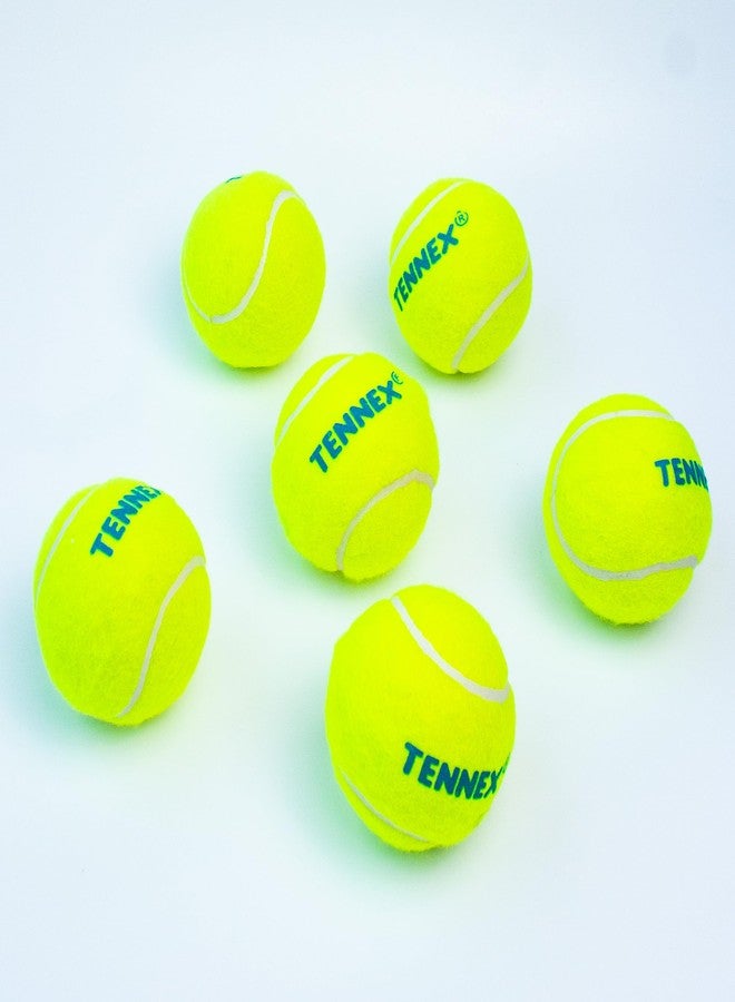 TENNEX Rubber Tennis Ball for Cricket - Lightweight, Durable for Cricket/Tennis Ball Training (Pack of 6, Light/Soft Yellow) - Image 5