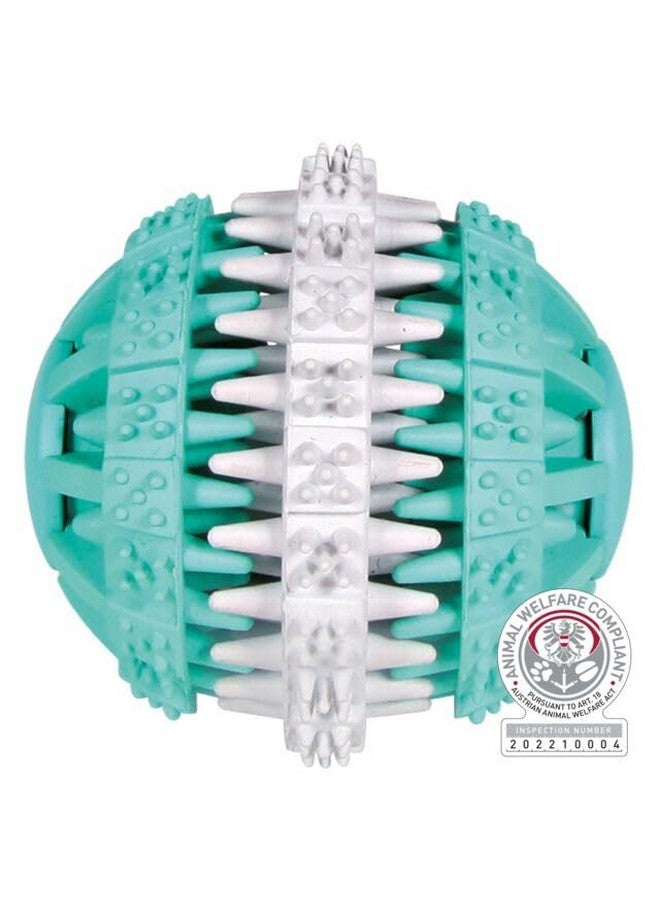 Trixie Natural Rubber Denta Fun Ball For Puppies And Dogs Durable, Adorable Puppy-Themed Fetch And Chew Toy - Image 2