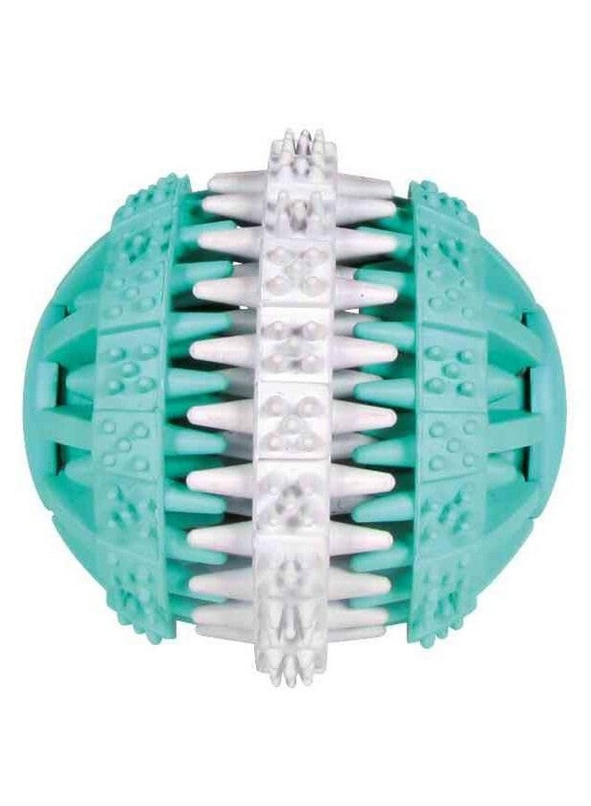 Trixie Natural Rubber Denta Fun Ball For Puppies And Dogs Durable, Adorable Puppy-Themed Fetch And Chew Toy - Image 1