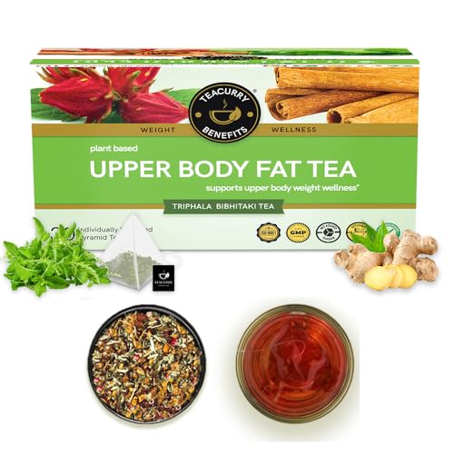 TEACURRY Upper Body Fat Tea, (30 Tea Bags 1 Month Pack) - Helps Lower the weight Around Chest, Shoulders, Neck and Arms - 100% Natural - Image 1
