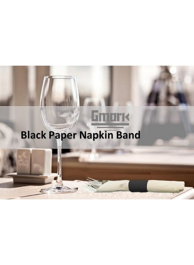 Gmark Paper Napkin Band Box of 2500 (Black), Paper Napkin Rings self Adhesive GM1049 - Image 3