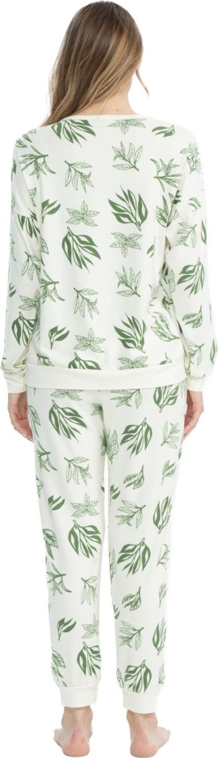 U.S. Polo Assn. 17105 Women's Green Long Sleeve Pajama Set - Image 3