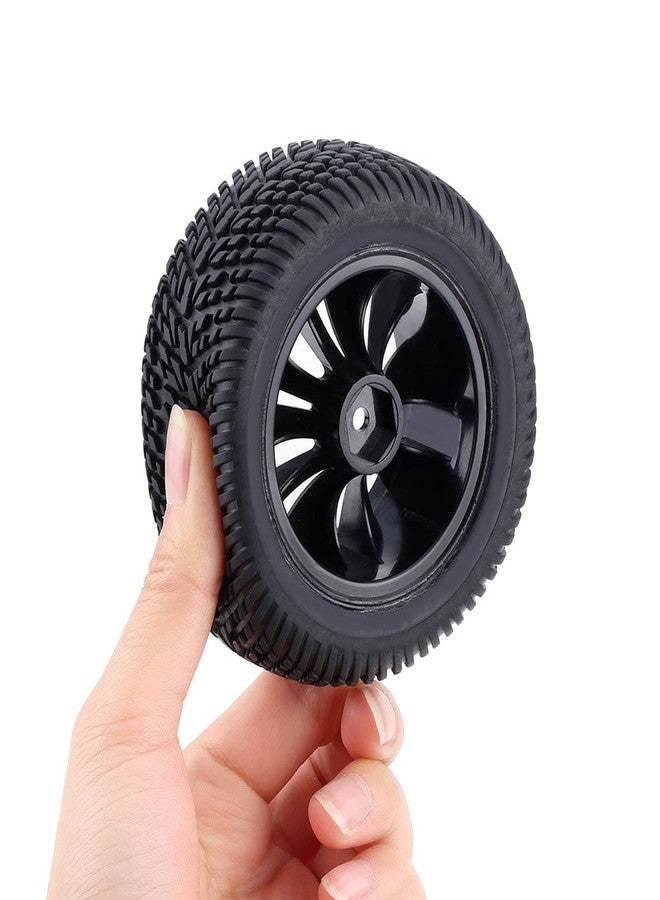 Dilwe 2Pcs RC Car Tires, Rubber Tyre Tires & Plastic Hubs Wheel for 1:12 RC Car Racing Car Truck - Image 3