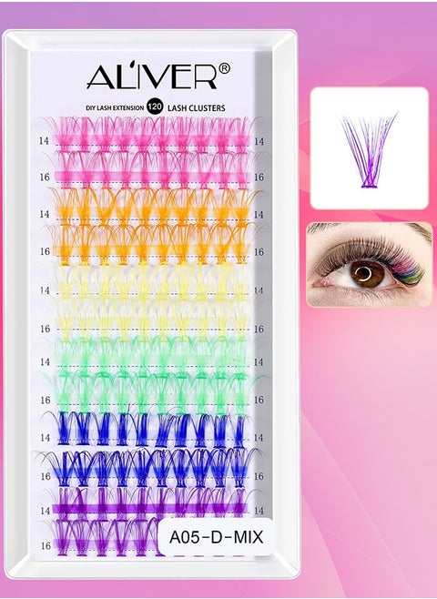 120 Pcs Lash Clusters Eyelash Extensions Wispy False Eyelashes Lash Clusters DIY Eyelash Extensions Individual False Eyelashes for Women 05