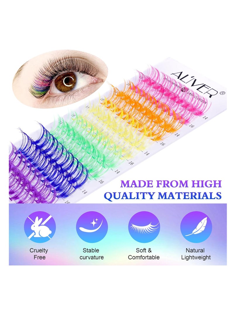 ALIVER - 120 Pcs Lash Clusters Eyelash Extensions Wispy False Eyelashes Lash Clusters DIY Eyelash Extensions Individual False Eyelashes for Women 05 - Image 1