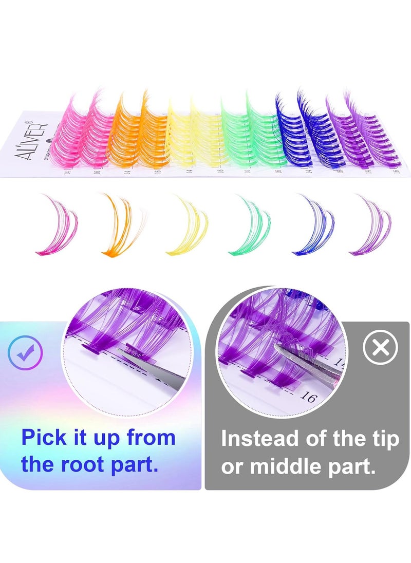ALIVER - 120 Pcs Lash Clusters Eyelash Extensions Wispy False Eyelashes Lash Clusters DIY Eyelash Extensions Individual False Eyelashes for Women 05 - Image 1