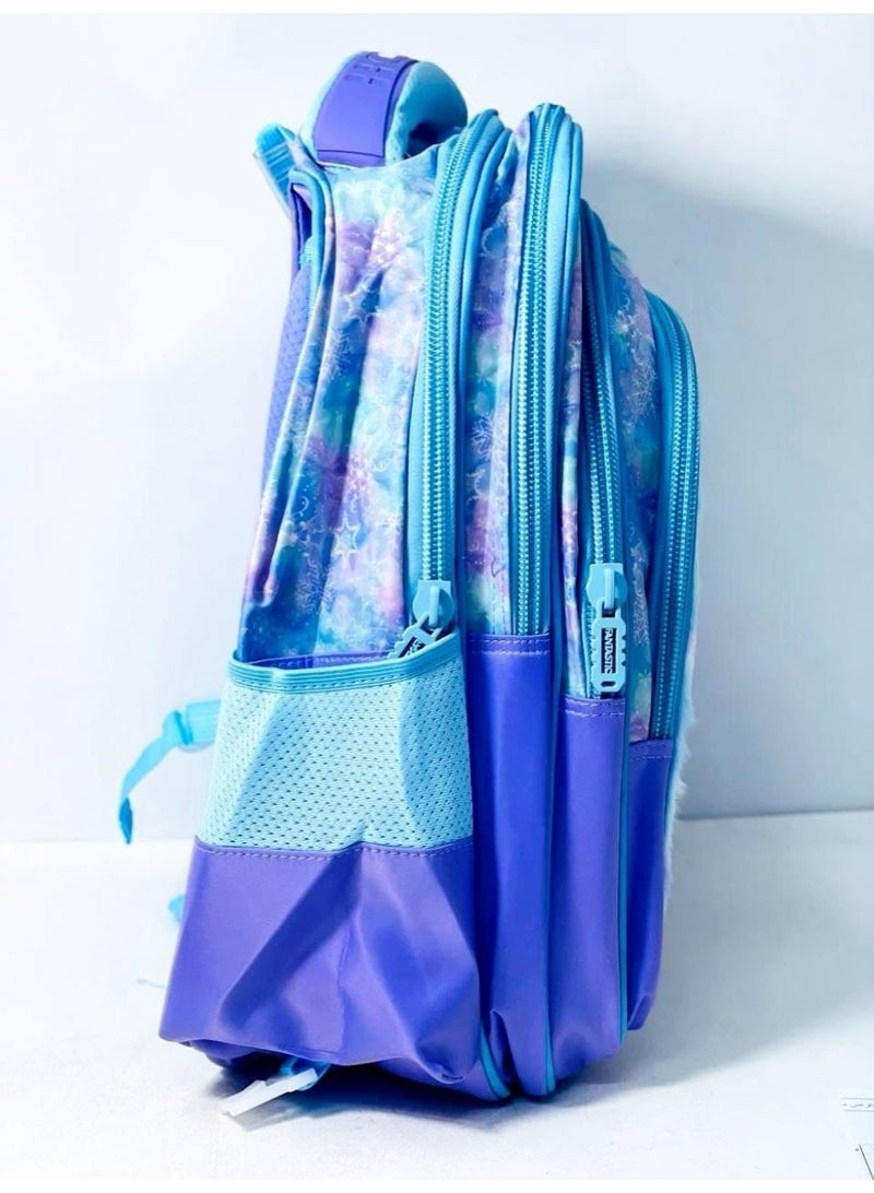 School bag collection: Waterproof bag with 3D faux fur trim. Available in various Disney colors and designs. Features 5 zippers. Bag size: 44 cm - Image 2