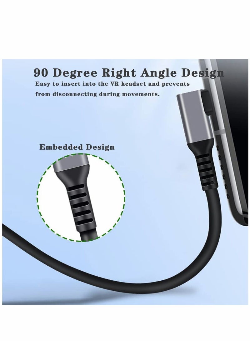 SYOSI USB C to C High Speed Data Transfer Fast Charging ​for VR Headset and Gaming PC with USB A Male Adapter Cable Manager 16ft C C USB 3.2 Gen1 VR Link Serial Cable for Oculus Quest 1 2 Connecting Cable - Image 4