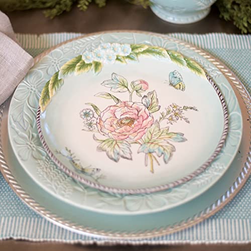 Fitz & Floyd Fitz and Floyd Fitz & Floyd English Garden Bloom Accent Plate, Set of 4, 9 Inch, Blue - Image 5