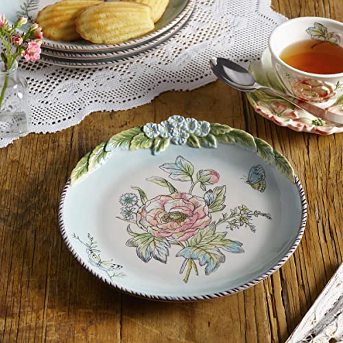 Fitz & Floyd Fitz and Floyd Fitz & Floyd English Garden Bloom Accent Plate, Set of 4, 9 Inch, Blue - Image 4