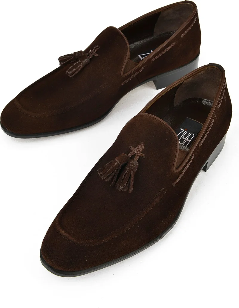 زيا Men's Leather Classic Shoes 151985Z1001 Brown