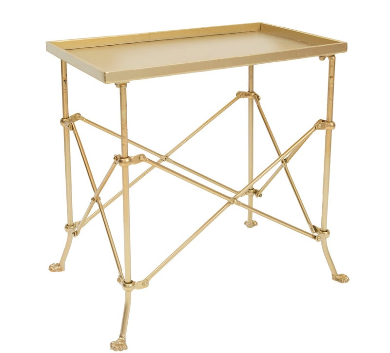 Creative Co-op Creative Coop EC0221 20 Metal Rectangle Table Occassional Furniture Gold 