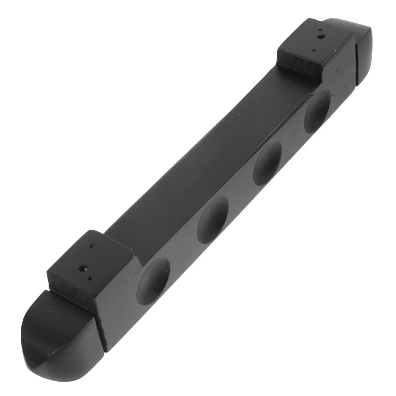 Solid Wood Wall Mount Cue Rack 4 Hole Black Pool Stick Holder 2pcs - Image 2