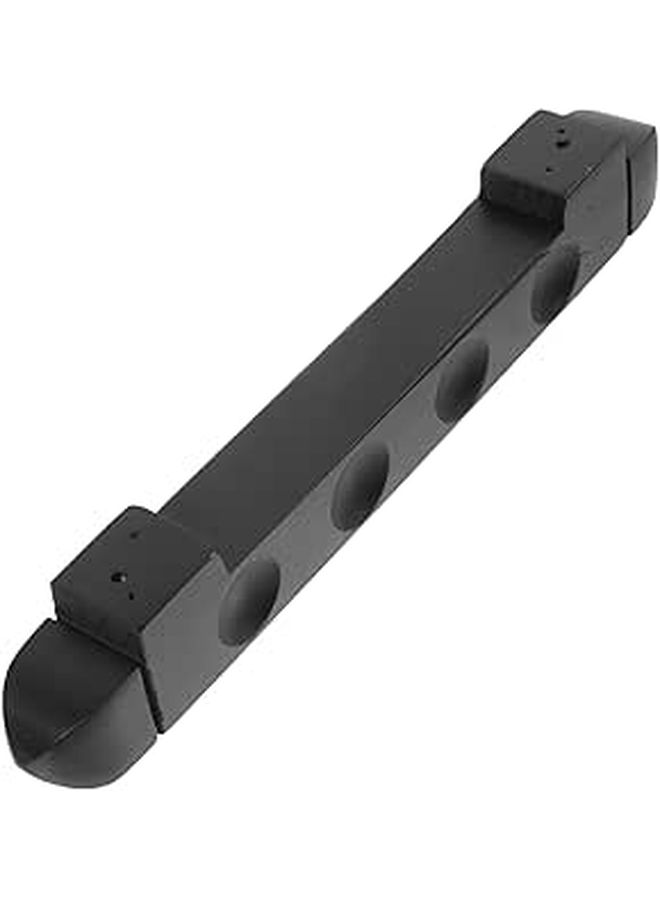 Solid Wood Wall Mount Cue Rack 4 Hole Black Pool Stick Holder 2pcs - Image 1