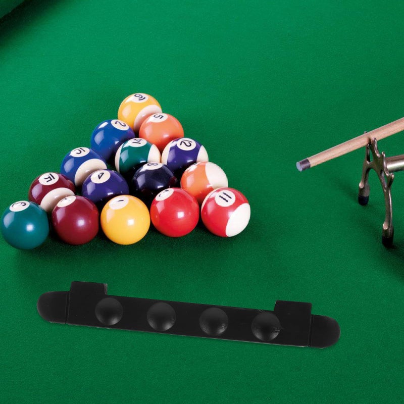 Solid Wood Wall Mount Cue Rack 4 Hole Black Pool Stick Holder 2pcs - Image 3