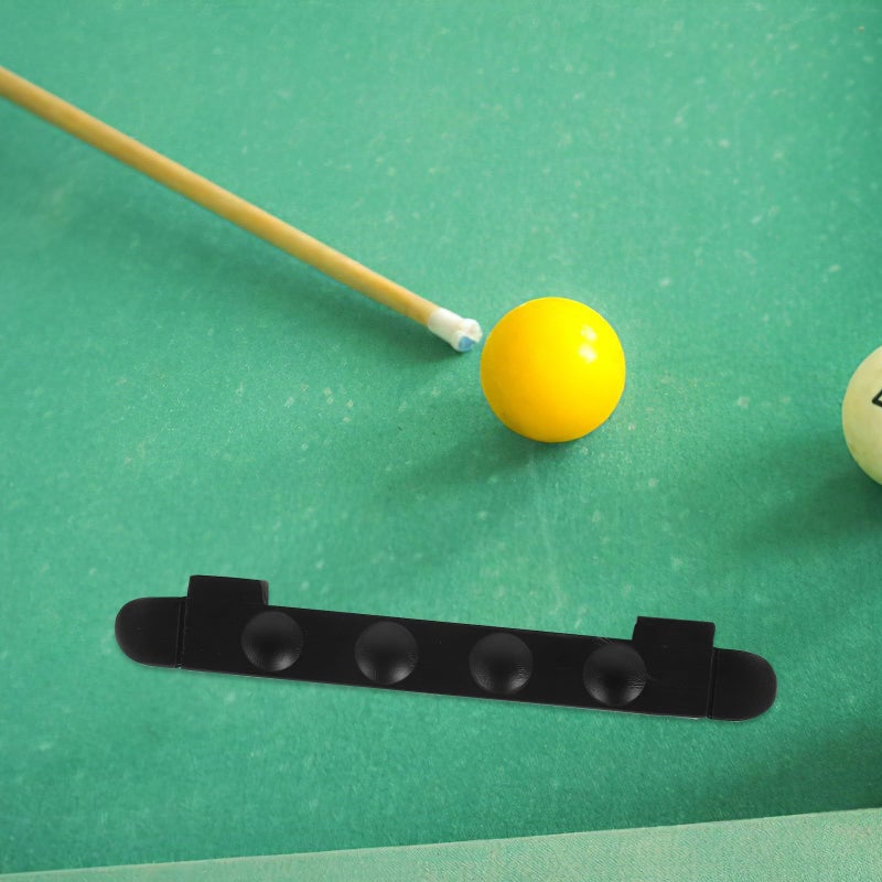 Solid Wood Wall Mount Cue Rack 4 Hole Black Pool Stick Holder 2pcs - Image 4