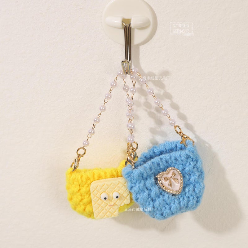 New mini wool bag pearl chain bag pendant cartoon doll diy accessories accessories wholesale - Image 5