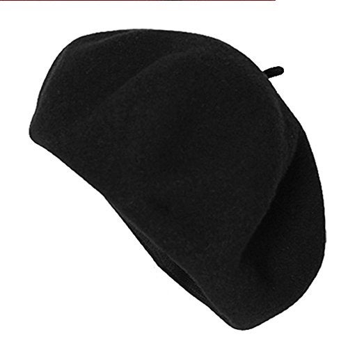 AIYUE Women Men Wool French Beret Solid Color Warm Beanie Hat Artist Painter Fancy Dress Costumes - Image 4