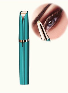 INSENSE Electric eyebrow trimmer green 13x1.9 cm, rechargeable eyebrow trimmer, beauty trimmer, eyebrow pencil USB charging  - Image 2