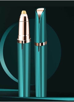 INSENSE Electric eyebrow trimmer green 13x1.9 cm, rechargeable eyebrow trimmer, beauty trimmer, eyebrow pencil USB charging  - Image 3