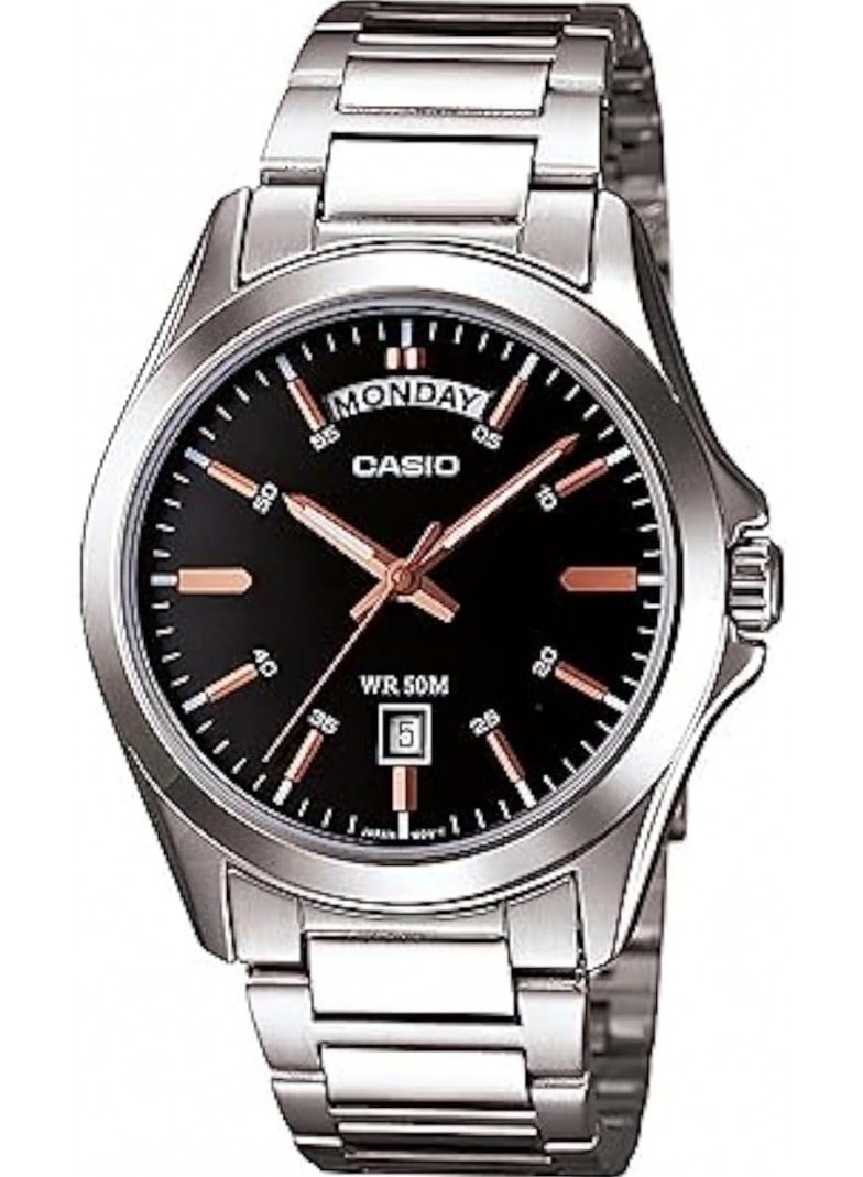 كاسيو MTP-1370D-1A2 للرجال، رسمية، عرض تناظري، حزام من الستانلس ستيل - Image 3