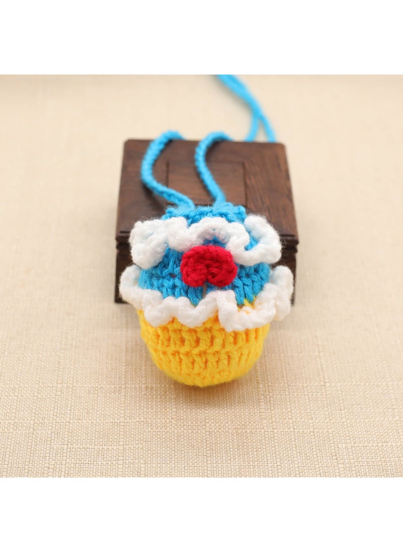 Generic Handmade Knitted Cartoon Fish Egg Bag for Kids Snow White 