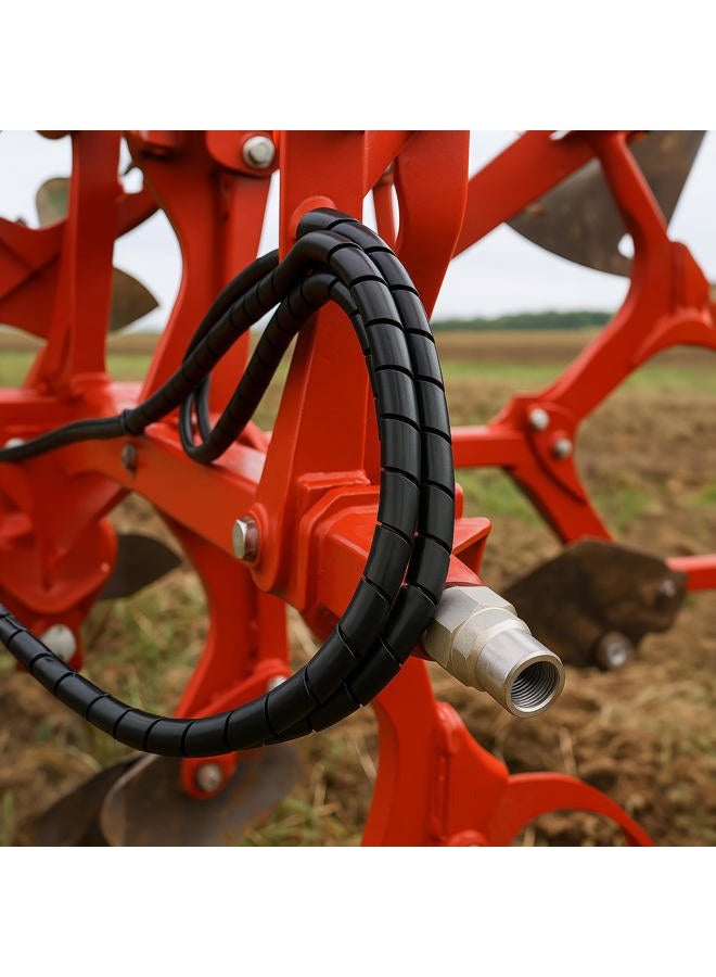 Electriduct 3/4 Inch Heavy Duty Spiral Wrap HDPE Flexible Plastic Cable Sleeve Hose Protector 25 Feet - Black - Image 5