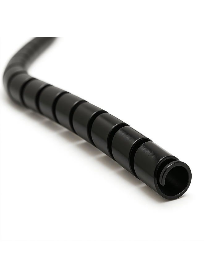 Electriduct 3/4 Inch Heavy Duty Spiral Wrap HDPE Flexible Plastic Cable Sleeve Hose Protector 25 Feet - Black - Image 1