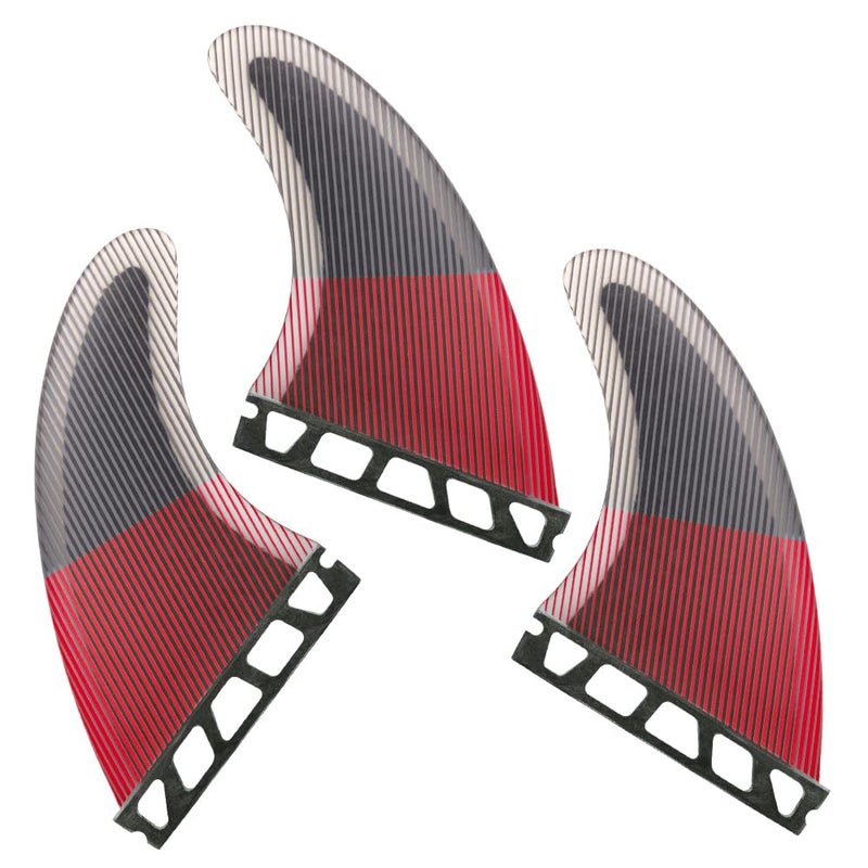 Rokia R Future Surfboard Fins HighPerformance Fiberglass Reinforced Surfboard Fin G5 3 Pcs Set Board Fin Use for Softboard Hardboard Giliboard Surfing Longboard Shortboard redBlack - Image 2