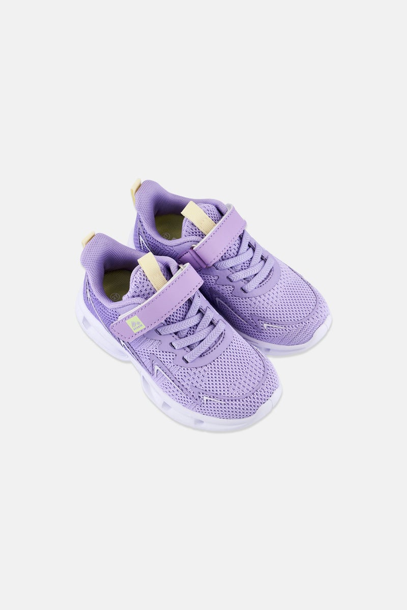 RBX Toddlers Girl Velcro Closure Sports Shoes, Purple - Image 3