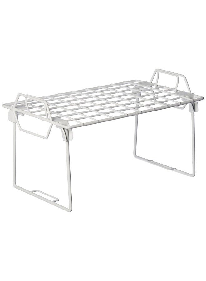Whitmor 6023-3812 Small Wire Grid Stacking Shelf Rack, White - Image 1