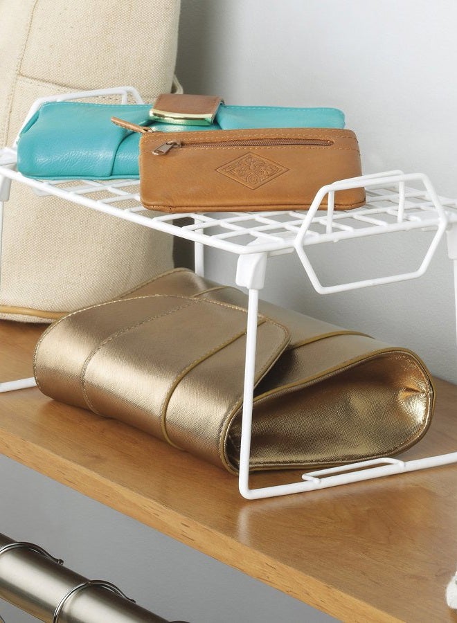 Whitmor 6023-3812 Small Wire Grid Stacking Shelf Rack, White - Image 2