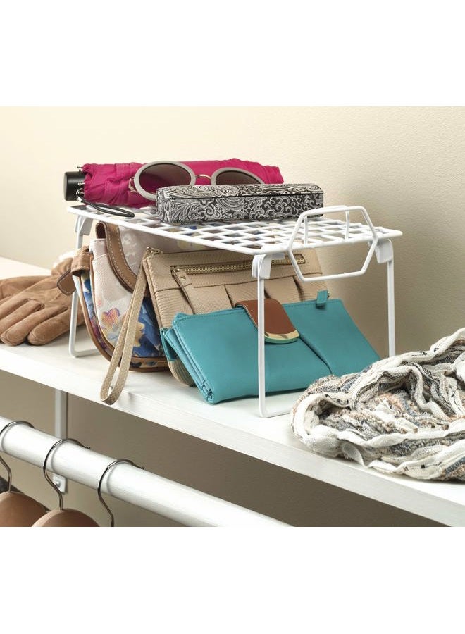 Whitmor 6023-3812 Small Wire Grid Stacking Shelf Rack, White - Image 3