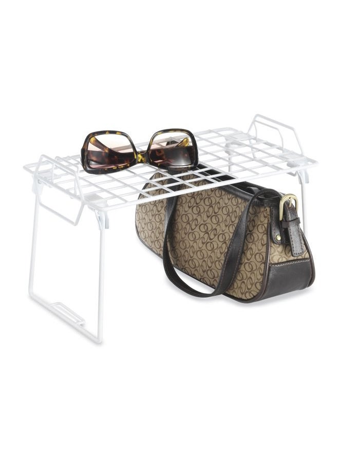 Whitmor 6023-3812 Small Wire Grid Stacking Shelf Rack, White - Image 4