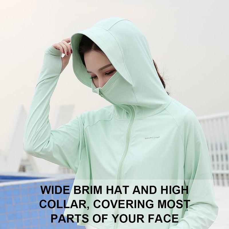 MOUNT TEC Store Womens UPF 50+ Cooling UV Protection Clothing Hooded Sun Protective Jacket Long Sleeve for Summer - Image 3