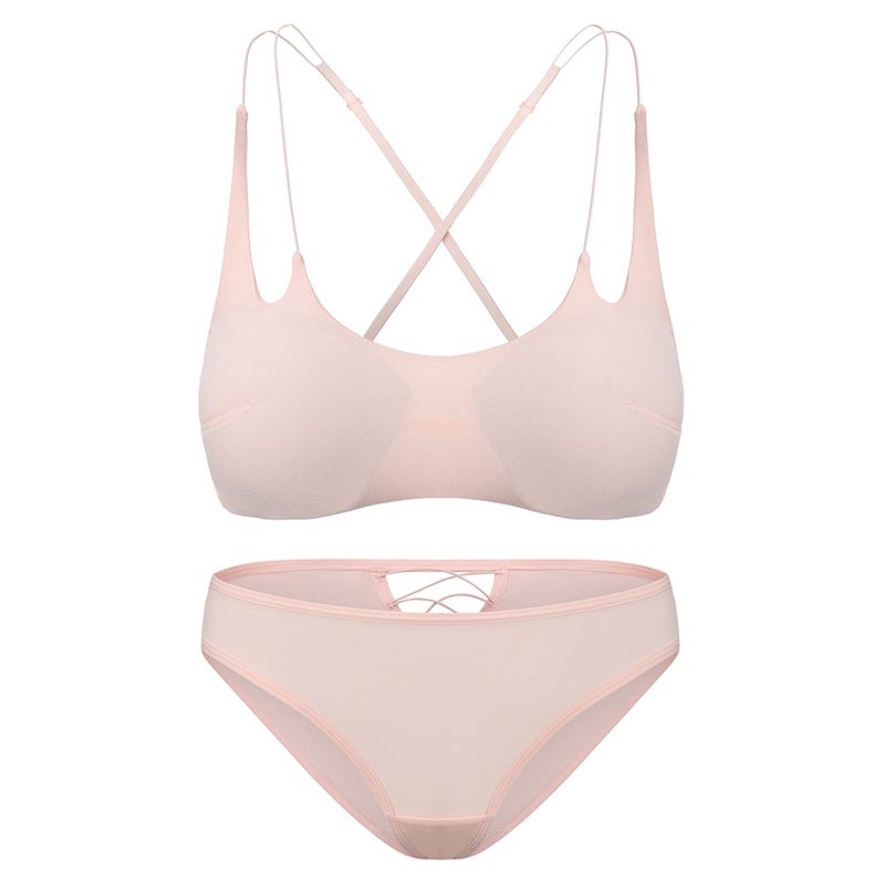 Women's Wire-Free Cross-Back Push-Up Bra, French Style, Lightly Padded - Image 2